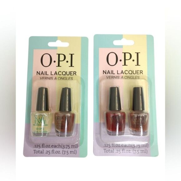OPI Mini Nail Polish Set of Two Brand New 4 Nail Envy Nail Strengthener - Picture 1 of 12